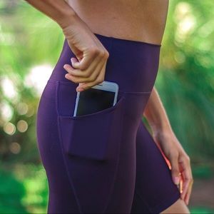 Senita Athletics Lux High Waisted Rio Shorts (7 in. inseam) - Eggplant